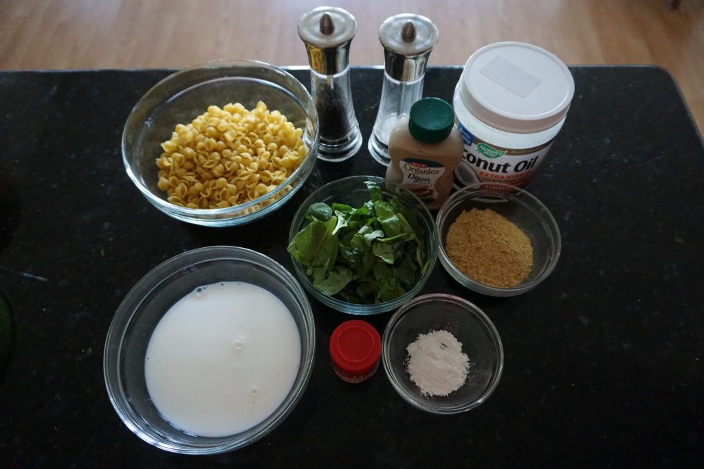 FODMAP macaroni and cheese ingredients