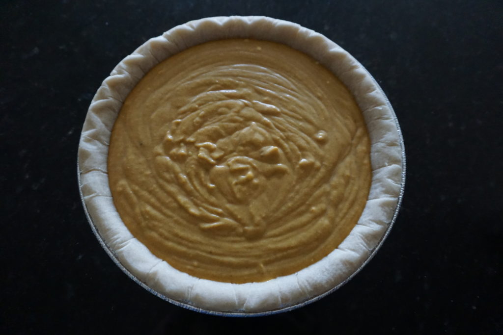 Pumpkin Pie Ready to be Baked