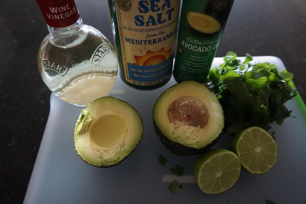 Avocado Cream Dressing Ingredients.