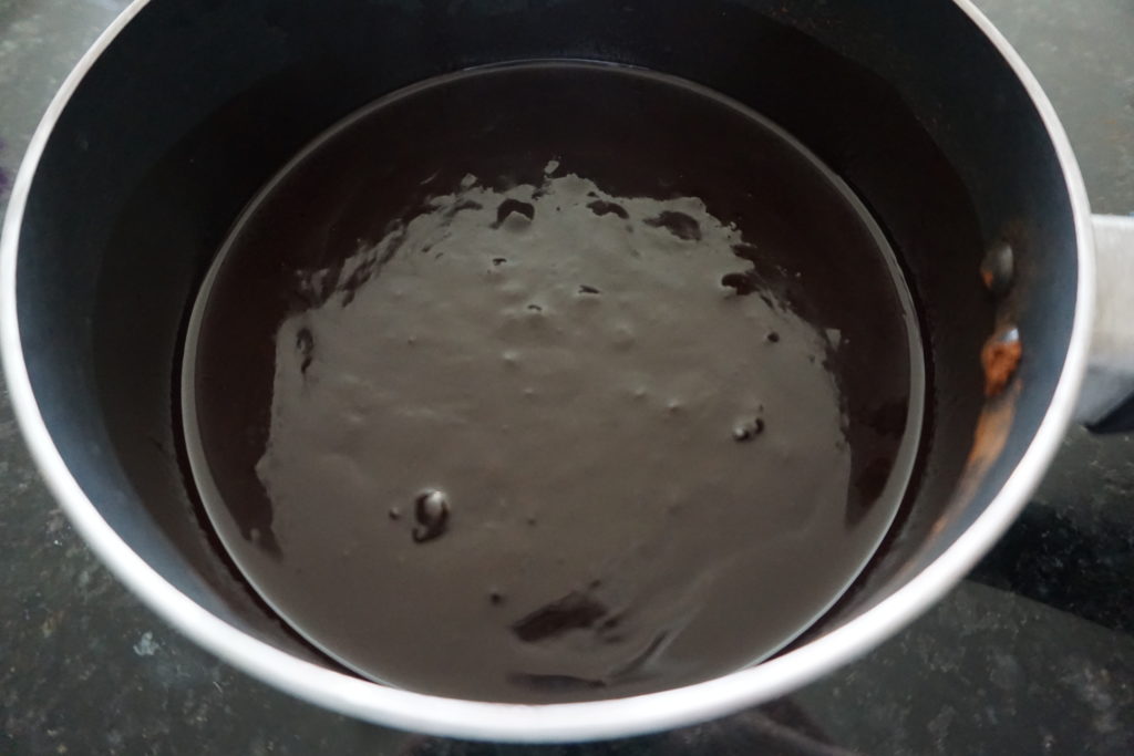 Chocolate and Coconut Oil being Melted.