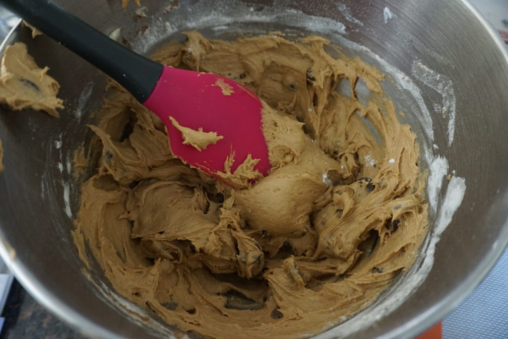 low Fodmap wet & dry cookie ingredients mixed together.