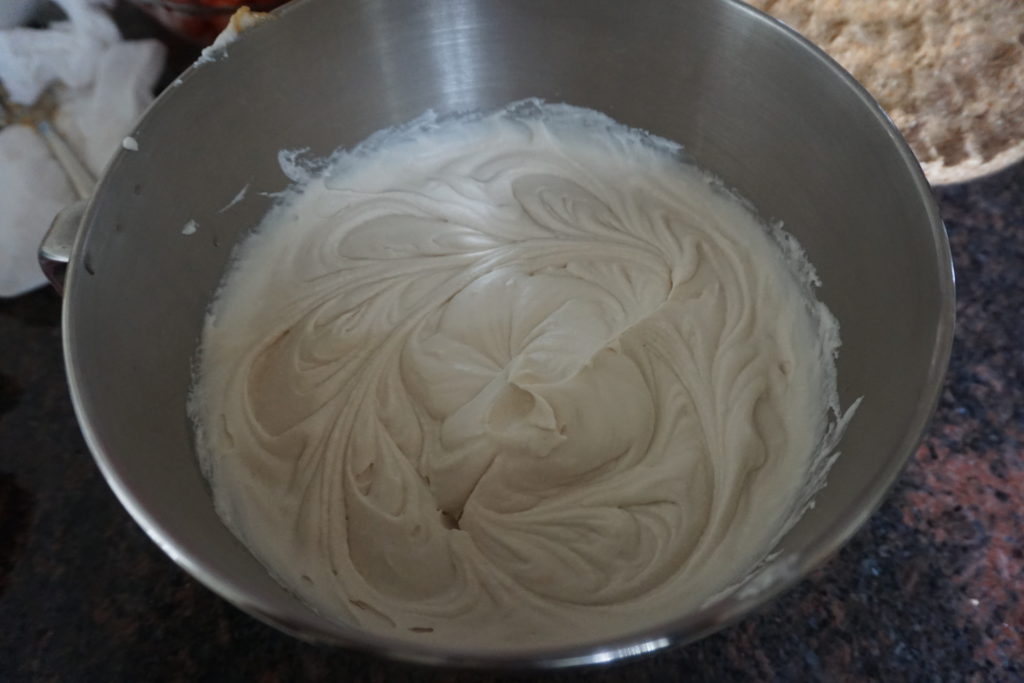 Pudding mixture ready to be served