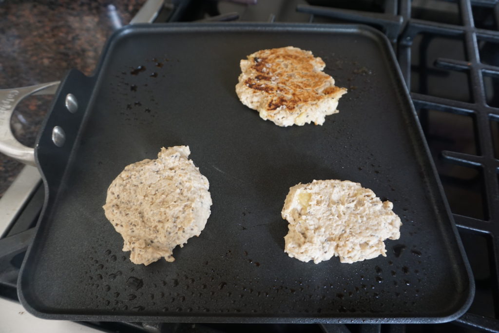 Pancakes on the Griddle.