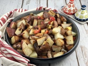 A bowl of FODMAP safe breakfast potatoes
