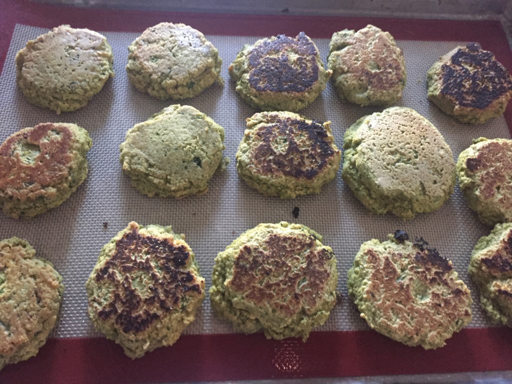 The baked falafel-ready to be eaten!