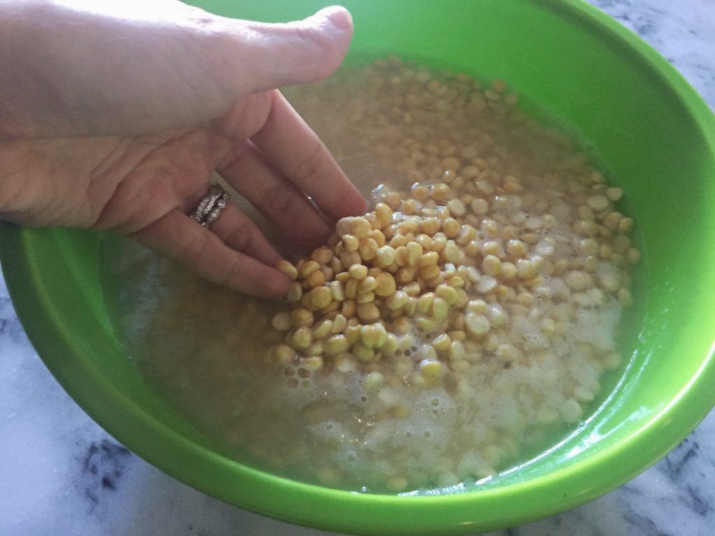 Soaked Chickpeas.