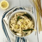 FODMAP foods - Pasta with crab meat, basil & fresh lemon