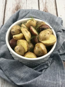 Fodmap side dish - vinegar based potato salad