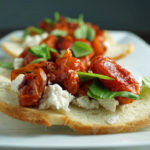 low FODMAP diet - Roasted Tomato & Ricotta Bruschetta