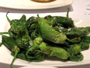 Shishito peppers in Barcelona