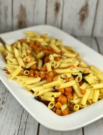 low FODMAP foods - pasta with roasted squash & sage