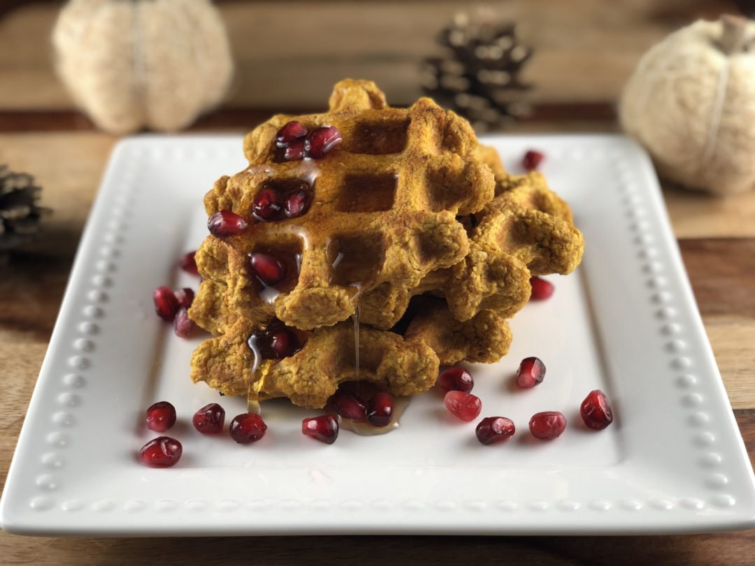 breakfast FODMAP diet - Pumpkin Waffles