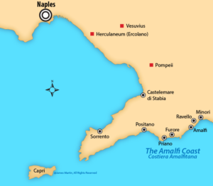 Amalfi coast map