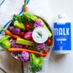 FODMAP snacks - Ranch Dip with FODMAP safe vegetables - Photo from Malk Organics