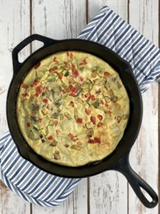 FODMAP breakfast recipes - vegetable frittata