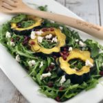 FODMAP Salad - roasted squash & arugula salad