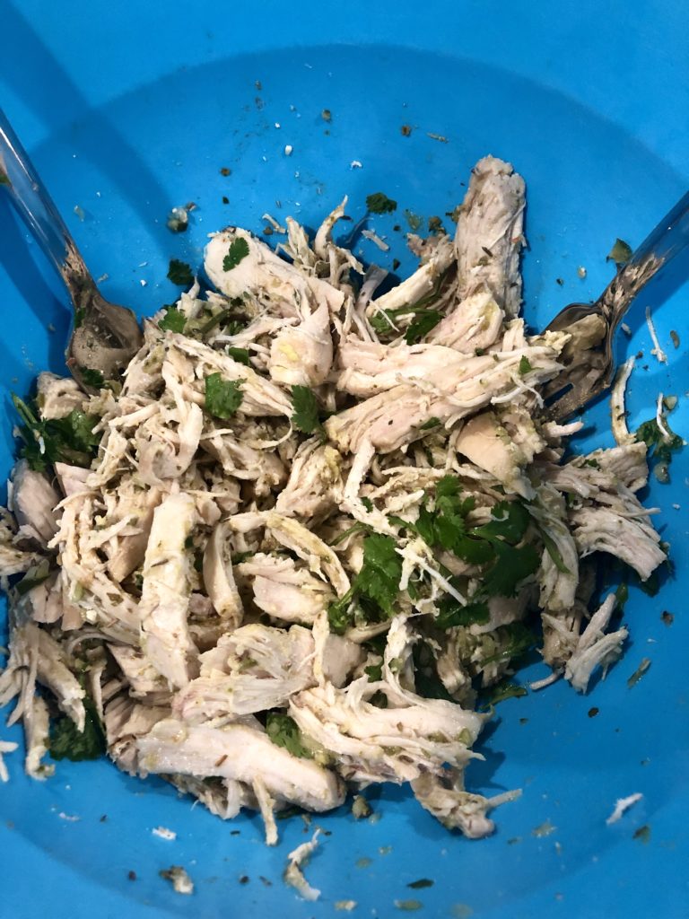 Shredded chicken for enchiladas 