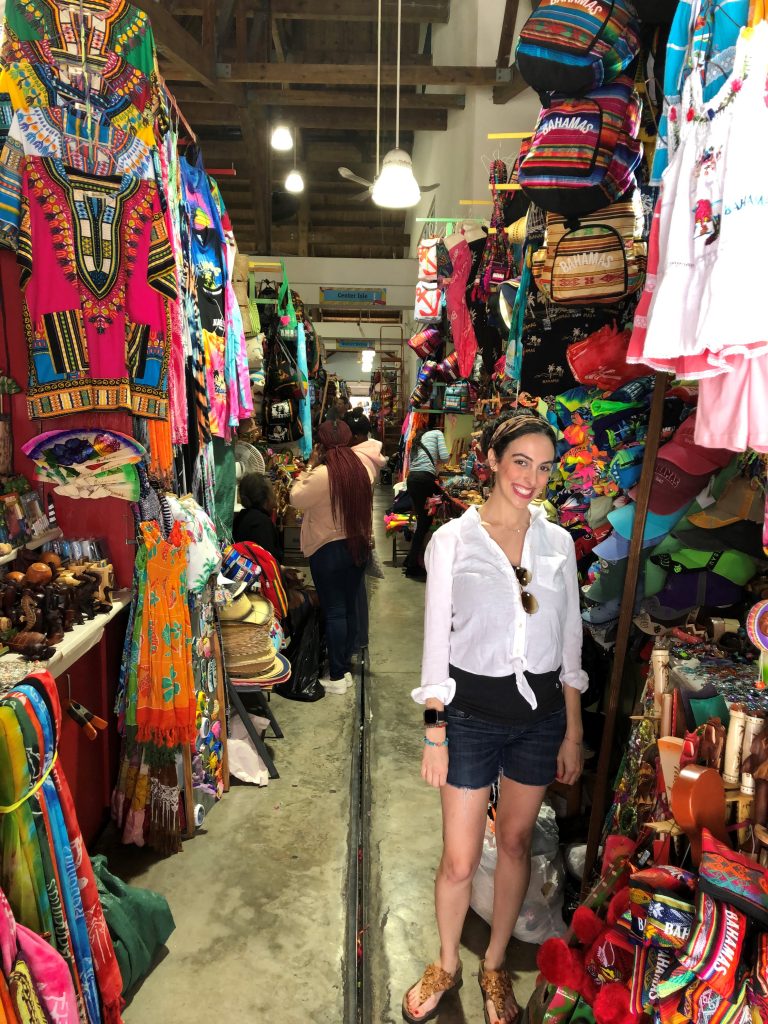 Shopping inside the Straw Market