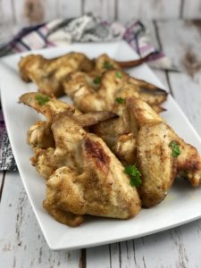 FODMAP appetizers - Baked Maple Mustard Chicken Wings