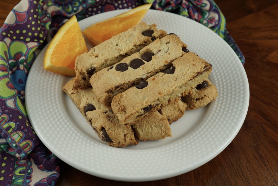 FODMAP safe Passover recipes - Passover Safe Chocolate & Orange Mandel Bread