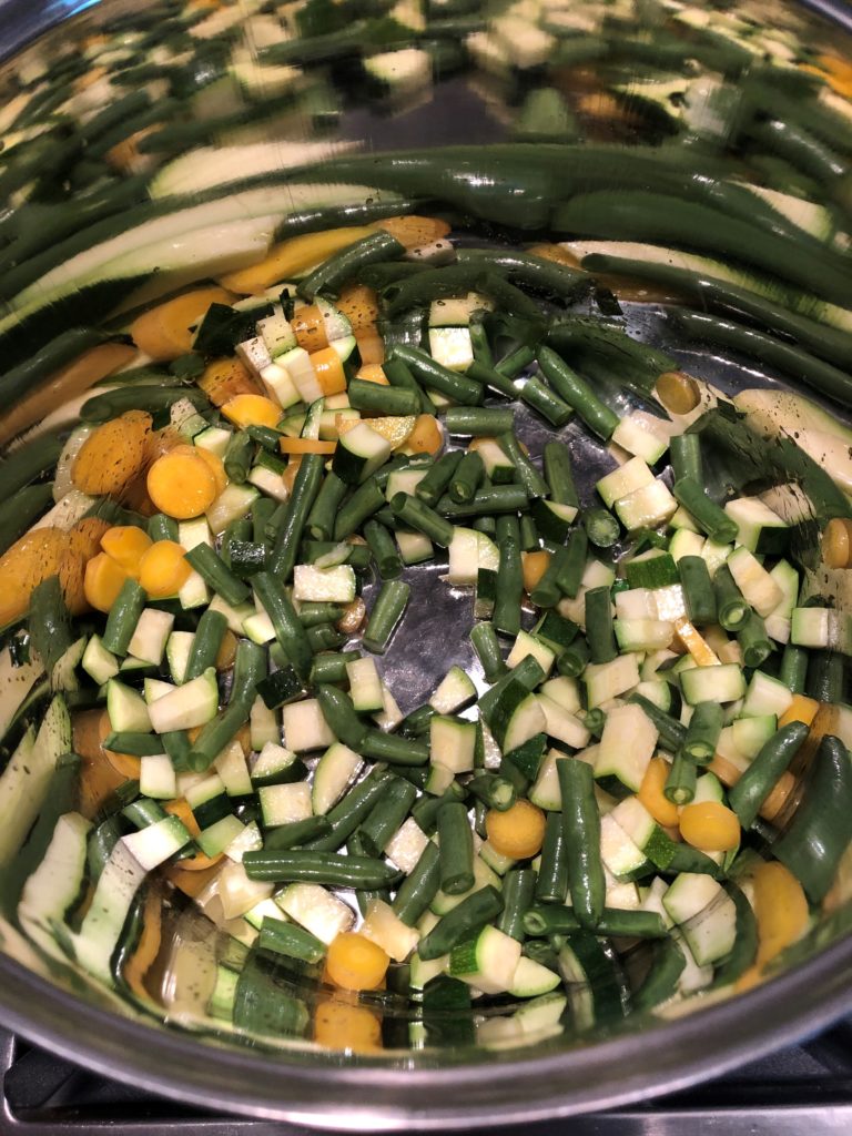 Sauteing vegetables for soup