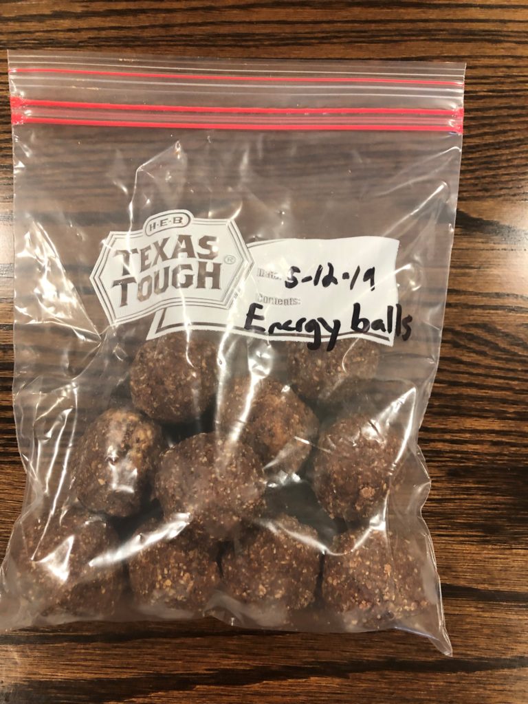 Energy Balls Ready for the Freezer