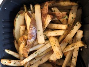 Potatoes ready for the air fryer