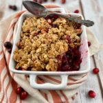 low FODMAP dessert - cranberry orange crisp