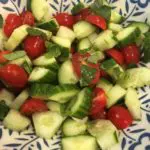 low FODMAP friendly salad - cucumber & tomato salad